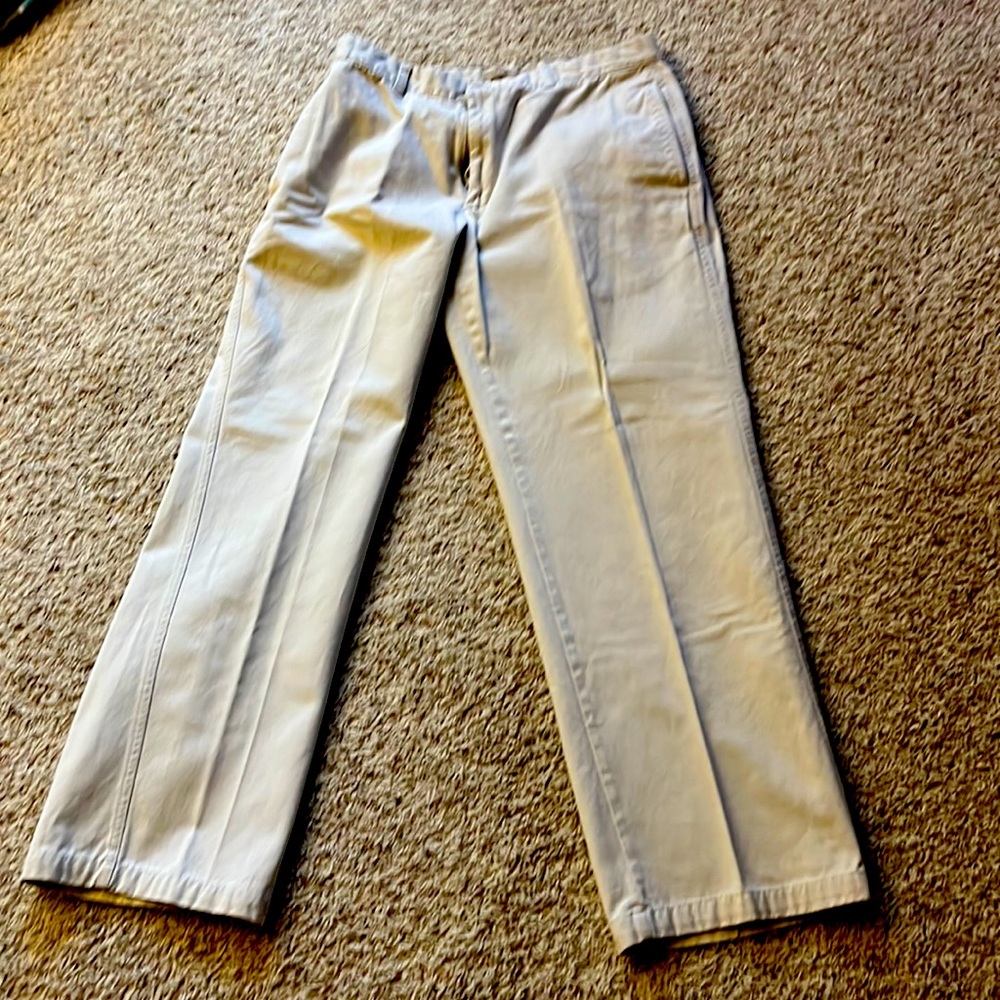 Calvin Klein Khaki Pants. Super Sandwash Twill. 100% Cotton Mens Size 32X30.